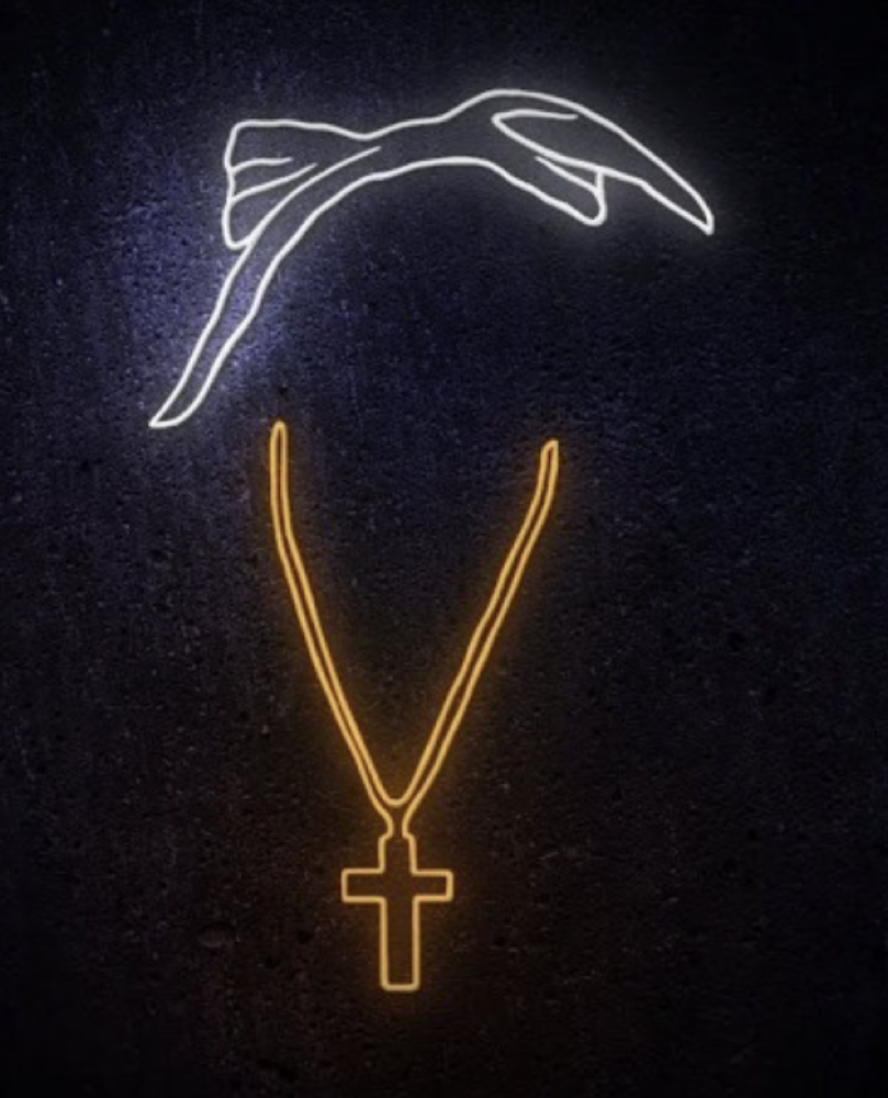 Bandana and cross, brand motif