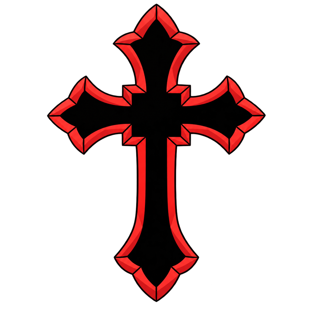 Gothic cross, brand motif